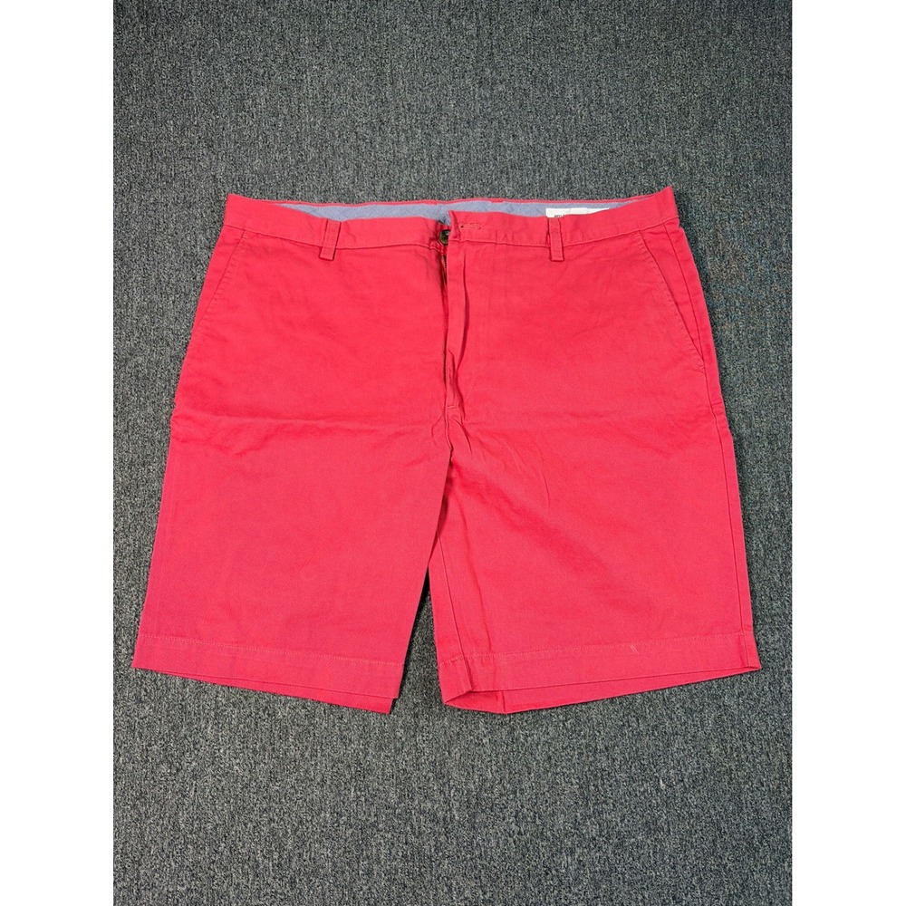 Amazon Essentials Mens Classic-Fit Chino‎ Shorts Washed Red Size 38 Flat Front